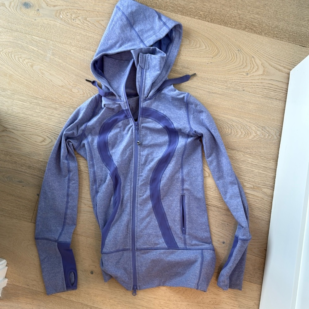 Lululemon purple zip up with hood. Barely worn.